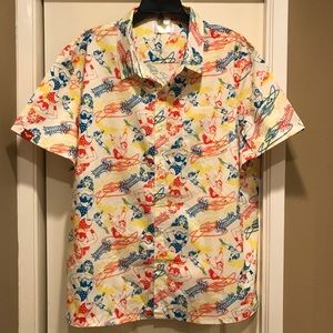 Wonder Woman print button-down shirt men’s size XL